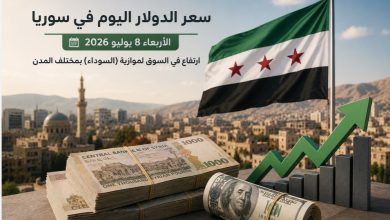 سعر الدولار اليوم في سوريا الأربعاء 8 يوليو 2026 في السوق الموازية والرسمية مقابل الليرة السورية.