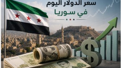 سعر الدولار اليوم في سوريا الخميس 9 يوليو 2026 مع تصميم يعبر عن الليرة السورية والدولار الأمريكي والعلم السوري الجديد.